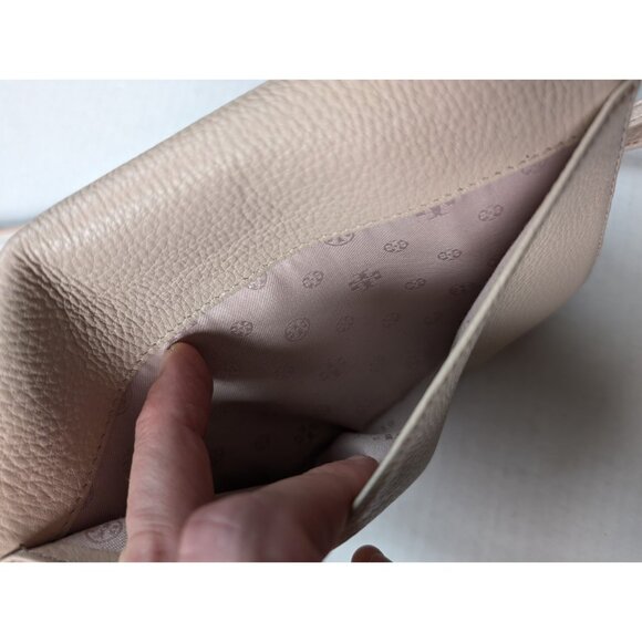 Tory Burch Bombe Flat Wallet Crossbody Pink READ Small Leather - Picture 13 of 13